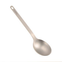 Cuchara De Titanio TOMSHOO Para Uso Doméstico Y Camping Platos Y Cucharas De Titanio Para Exteriores Sin Plegar Sin Descartables - details 4