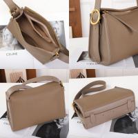 Bolso De Hombro Para Mujer En Cuero Genuino Negro Diseñador Lujo Con Correa Ancha De Cuero Calfornia Bolso De Cojín Gris Eboni Gris - details 6