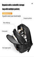 Mochila Unisex Ligera Para Viajes Y Tiempo Libre Capacidad Grande Estilo Casual Con Bolsillo Para Computadora Material Oxford - details 11