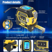 Medidor De Láser Y Cinta Métrica 3en1 Con Pantalla Digital Precisión Alta Medición Hasta 40M/60M Cinta De 5M Para DIY - details 2