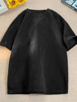Camiseta De Piel Suelta Para Hombres Y Mujeres Antirrugas Cuello Redondo Casual Verano Manga Corta Moda Callejera - details 11