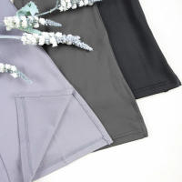 Pantalones De Yoga Para Mujer Con Bolsillos Y Cinturón Crossover Tallas Verdaderas Levantamiento De Glúteos Tights Con Abertura Pierna Activewear De Polyester Y Spandex - details 2