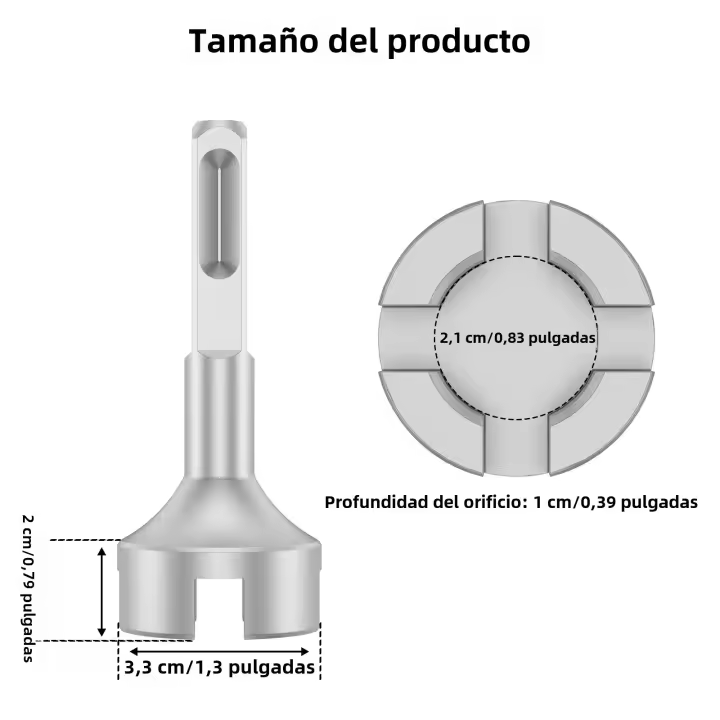 1/2Pcs Juego De Pernos De Tierra Forjados En Acero Con Diámetro Interno De 21mm Y Alta Dureza Herramienta De Martillo SDS Para Trabajos De Carpintería Y Bricolaje - 1