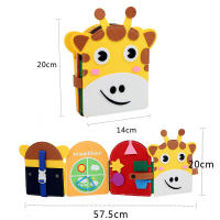 Libro Ocupado Montessori Para Niños Con Animales De Color Y Forma Educación Temprana Juguetes De Motricidad Fina Libro Quieto De Giraffa - details 23