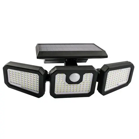 Elbat foco solar triple - 800lm - luz fria 6500k - sensor de movimiento - 1