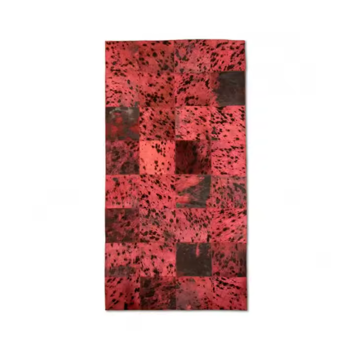 Alfombra Patchwork piel de vaca 60x120 cm para decoracion - Zerimar. - 1