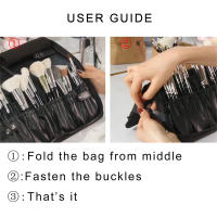 Bolso Organizador De Maquillaje Para Mujer Profesional Plegable Impermeable Con 29/14 Agujeros Estuche Portátil Para Cosméticos Y Cepillos De Maquillaje - details 9