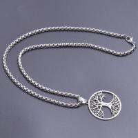Collar Pendentivo De Vida Suelta Para Mujeres Y Hombres Accesorios De Moda 2023 Acero Inoxidable Cadena De 50 Cm Regalo De Joyería - details 2