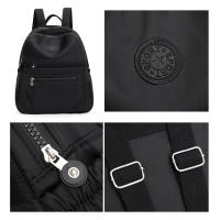 Mochila De Nylon De Color Sólido Ligera Para Viajes Y Escuela Mochila Casual Para Trabajo Y Viajes Puede Colgarse En Maleta - details 3