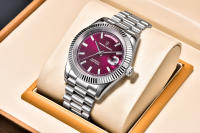 Reloj De Pulsera Mecánico PAGANI DESIGN DD40 Para Hombre Oro Rosa Lujo Cristal De Zafiro AR Resistente Al Agua Con Fecha Y Semana - details 4
