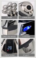 5 En 1 4d hombres recargable cabeza calva máquina de afeitar eléctrica 7 flotante cortador barba nariz oído pelo trimmer hombres limpieza facial cepillo - details 9
