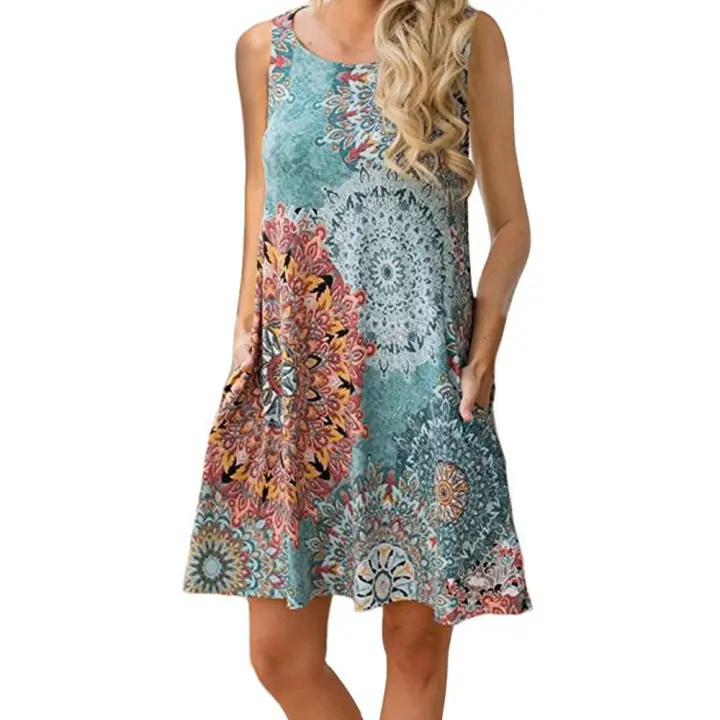 Vestido casual de Verano corto para Mujer - 1