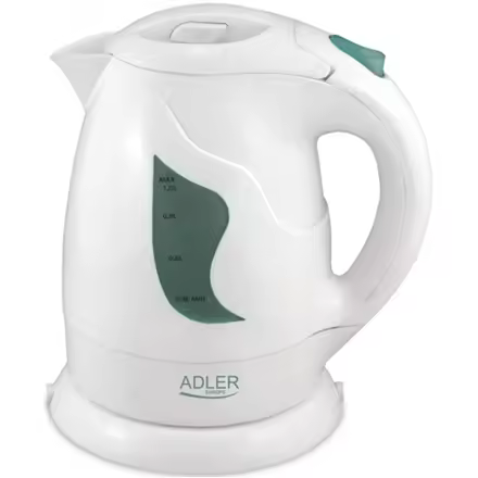 aldrer |   Hervidor de agua |   anuncio 08 |   Estándar |   850 vatios |   1 litro |   Plástico |   Base giratoria 360° ° |   blanco - 1