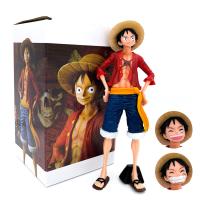 Figura De Anime Luffy De 28cm Muñeca Cambia De Cara Tres Formas Estatua De Colección Para Fans De One Piece PVC - details 1