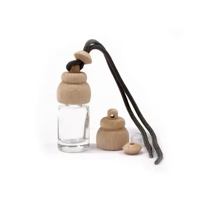 AMBIENTADOR COCHE COCHE NUEVO CUERO ARTESANO PRIMERA CALIDAD 7ml Aroma a Coche Nuevo (Cuero) Tapón de Madera - 1