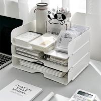 Estantería De Escritorio Multifuncional A4 Para Almacenamiento De Archivos 2 Piezas Para Oficina Y Dormitorio De Estudiantes - details 4