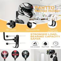 Soporte De Casco Rotativo 180° 2 En 1 Con Ganchos Para Ahorrar Espacio Soporte Para Motocicleta De Polyester Unisex - details 3