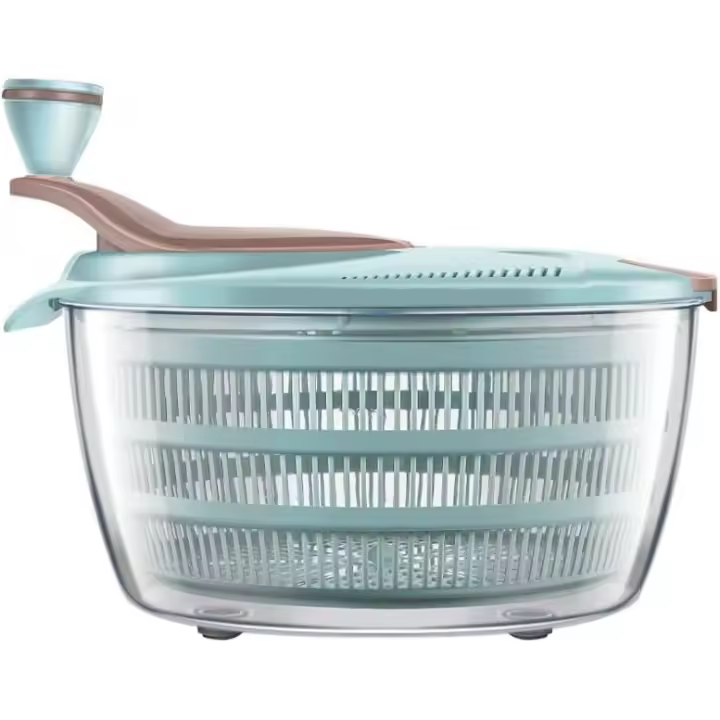 Salad Spinner, 4.24 Quart Lettuce Spinner with Double Drainage Holes, Salad Dryer for Washing, Spinning, and Draining Greens, Fruits, and Vegetables - 1