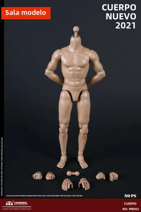 Figura De Acción Masculina COOMODEL MB001 MB002 MB003 MB004 Escala 1:6 Cuerpo Flexible Super 239/261mm Cabeza Escultada Adecuada Para Adultos - 1