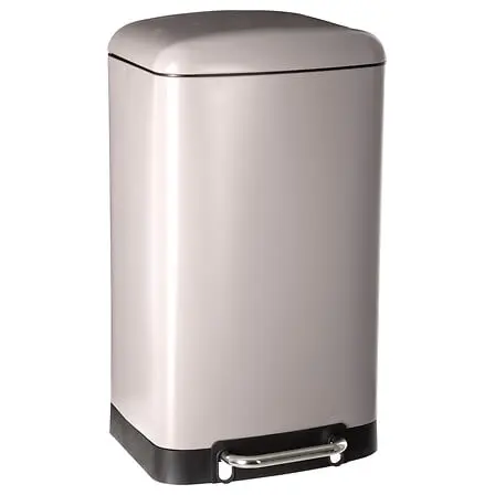 Cubo de basura con pedal de metal topo Ariane 30 l - 1