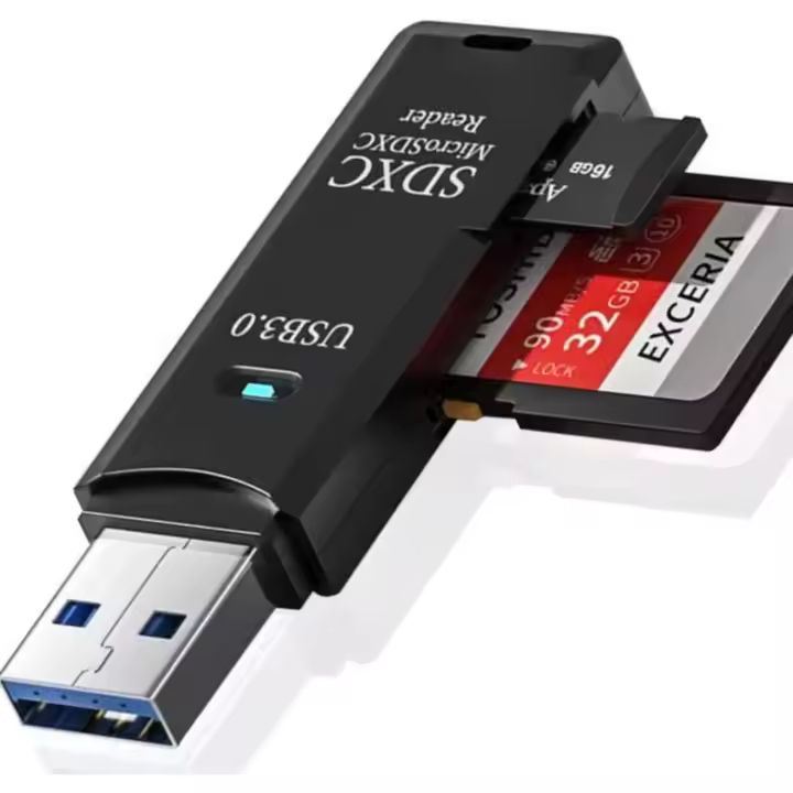Lector de Tarjetas SD/Micro SD 3.0 -Marca NFMAXONE- Adaptador USB Pendrive Card Reader Compatible con SD/SDXC/SDHC/TF/UHS-I, PC, Teléfonos,Tablets. para iPhone 15/16 Pro MAX, MacBook Air/Pro, Galaxy S25, etc - 1