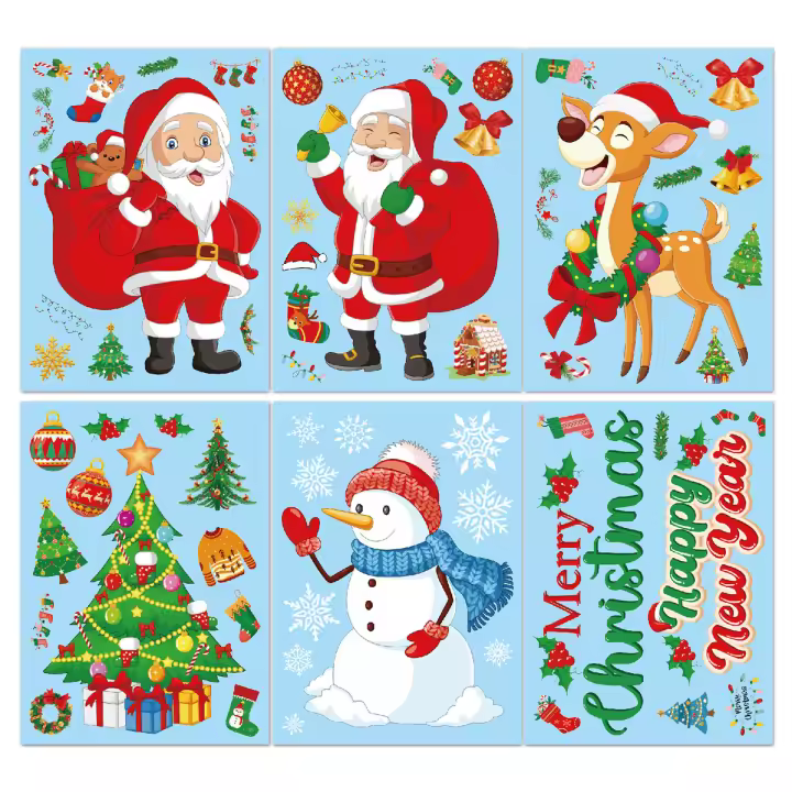 100Pcs Actividades De Navidad Para Niños Pegatinas Personalizables Para Crear Tus Propias Pegatinas De Navidad Para Niños Pequeños - 1