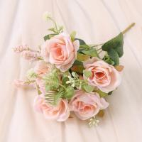 1/3Pcs Arreglo De Flores Artificiales Rosa Para Decoración De Hogar Y Jardín Decoración De Boda Y Fiestas Fake Flowers Garden Wedding Party Decoration - details 13