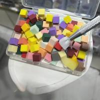 100pcs Pincel De Esponja Gradiente Para Arte De Uñas Polvo De Brillo Y Esmalte De Gel Accesorio De Manicura - details 1