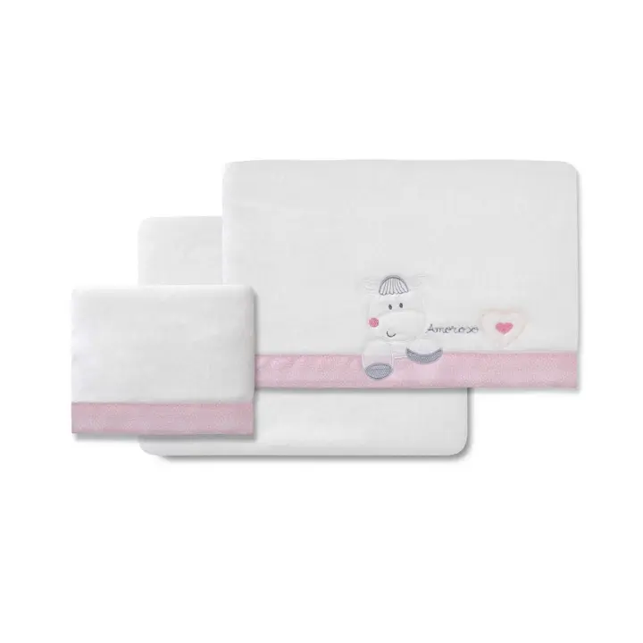 Juego De Sábanas para Mini Cuna 50 x 80 cm,Sábana de Bebe Invierno Tipo Coralina Extrasuave (Bajera+encimera+Funda Almohada) - 1