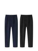 Pantalones De Boda Para Niños Slim Fit Preppy Style Polyester Viscosa Blanco Formales Para Fiesta Y Escuela Talla Verdadera - details 0