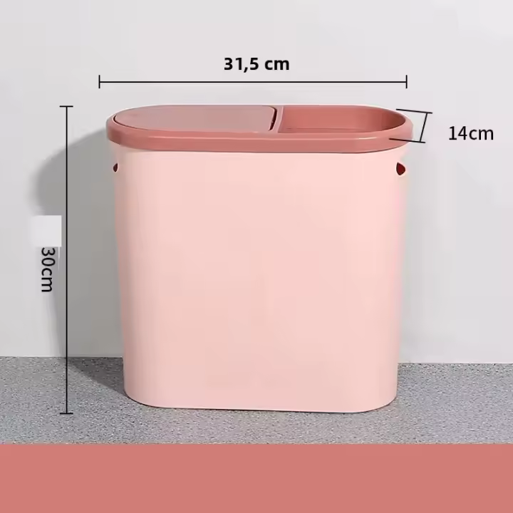 Bandeja De Basura Silenciosa Y Espaciosa Para Cocina Y Baño Con Capacidad Grande Tipo De Cierre Press Para El Hogar - 1