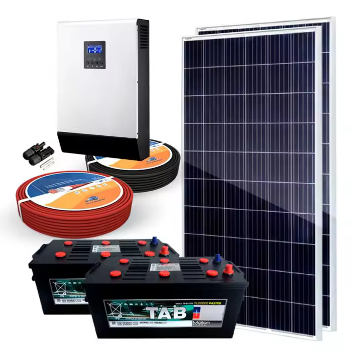 Plusenergy - Kit Solar 24V 560W Inversor Híbrido - 1