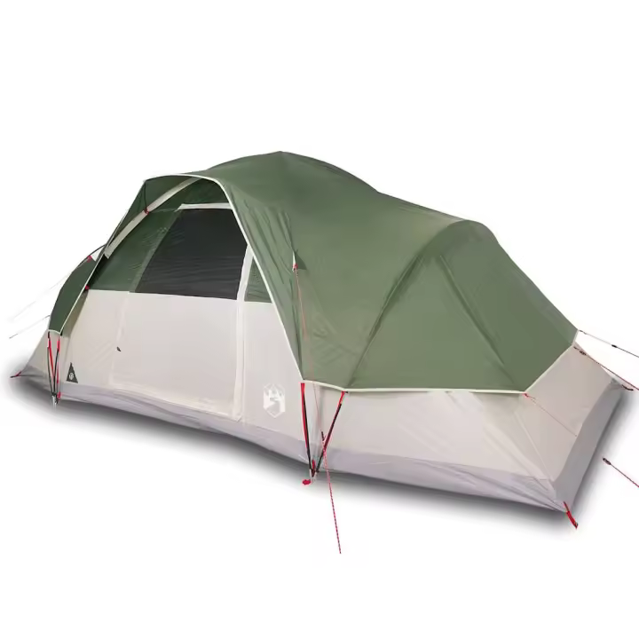 vidaXL Tienda de campaña familiar iglú 9 personas impermeable verde - 1