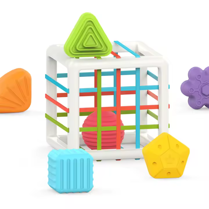 Juguete De Rompecabezas Deportivo Para Niños En Cubos De Color Bloque Para Coordinación Ocular-Motorial Juguetes Educativos Para Bebés - 1