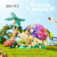 Juego De Construcción Creativo 2024 Con Plantas Y Erizos Bloques De Construcción DIY MOC Modelo Animal Para Niños Juguete De Puzzle De Artesanía Para Festivales - details 0