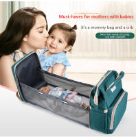 Bolso De Mamá Plegable Y Portátil Gran Capacidad Para Bebé Bolsa De Viaje Para Mujer Estilo Mochila Colorido Diversidad De Patrones - details 1