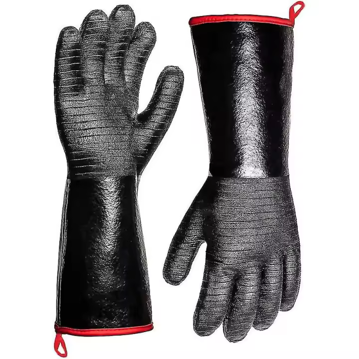 Guantes resistentes al calor extremos 932F para barbacoa de parrilla, guantes impermeables de manga larga para parrilla para freidora, horneada-JXLRGV - 1
