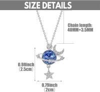 Collares Cósmico Estrella Y Luna Para Mujer Niña, S925 Plata Collar Star Moon Cosmic, Collar De Estrella Especial En El Universo - details 0