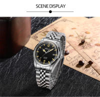 Reloj Mecánico Automático ADDIESDIVE Para Hombre Resistente Al Agua Con Luminiscencia Y Calendario Completo Pulsera De Acero Inoxidable Estilo Lujo - details 8
