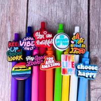 10 Pcs Bolígrafos De Punto De Escritura 0.5mm Duraderos Con Frases Motivacionales Para Oficina Y Escuela Uso Versátil Y Práctico - details 1