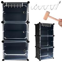 Ruhhy, Zapatero Modular de 6 Niveles, 3 módulos, Estante Organizativo de Almacenaje para Zapatos, Ideal para Hogar, Oficina y Armarios, Capacidad para 18 Pares, Diseño Compacto y Funcional - details 1