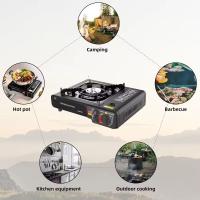 Mov Horno portátil para exteriores, estufa de gas ajustable de 2900 W, estufa liviana, equipo de cocina para acampar, equipo de emergencia, perfecto para cocinar en campamentos, compatible con carrito o cilindro de gas.CE - details 4