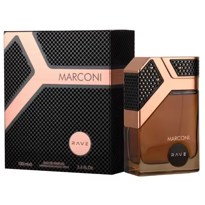 Perfume árabe de hombre Marconi Rave 100ml,Fragancia masculina dulce, sensual, oriental, Colonia de hombre vainilla, cedro, duradera, lujosa NOVEDAD - 1