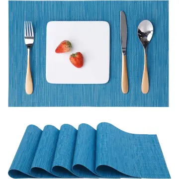 Lumaca Manteles Individuales Lavables, Juego de 6 Salvamanteles Individuales en 70% PVC y 30% Poliéster, Antideslizantes, Resistentes al Calor, para Mesa de Cocina,Marrón