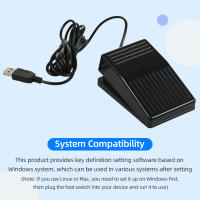 Interruptor De Pie USB Single Customizado Control De Teclado Ratón Gamepad Cadena De Caracteres Multimedia Para Máquina De Impresión - details 8
