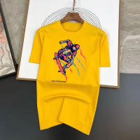 Camiseta Estampada De Patines De Color Spray Primavera Verano Moda Unisex Cuello Redondo Manga Corta Estilo Coreano Top Tees Para Mujer Y Hombre - details 4