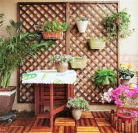 Valla de madera duradera , marco de escalada retráctil para plantas, enrejado, decoración de flores, soporte de rejilla para valla de jardín, decoraciones de pared divisorias, decoración de valla de jardín, barandilla - details 1