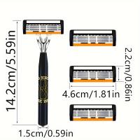 Afeitadora Manual De Seguridad Clásica 6 Capas Pattern Para Hombres Y Mujeres Eliminación De Vello Apto Para Cabello Y Barba - details 4