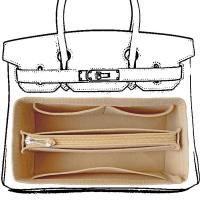 Organizador De Bolsos Multi-Bolsillos Para Birkin25/30/35 Bolsa Interior De Algodón Inserto Para Maletas De Mano - details 6