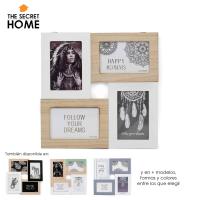 The Secret Home Portafotos Colgante para Pared - Marco para 4 Fotos en Madera de MDF - Decoración Hogar - details 0